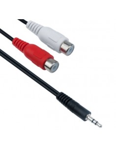 Преходник 3.5mm - 2RCA F, 25см